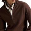 Polo Ralph Lauren FW25 Вязаный свитер с молнией и воротником-стойкой в рубчик с длинным рукавом Мужской свитер 710P07395-001