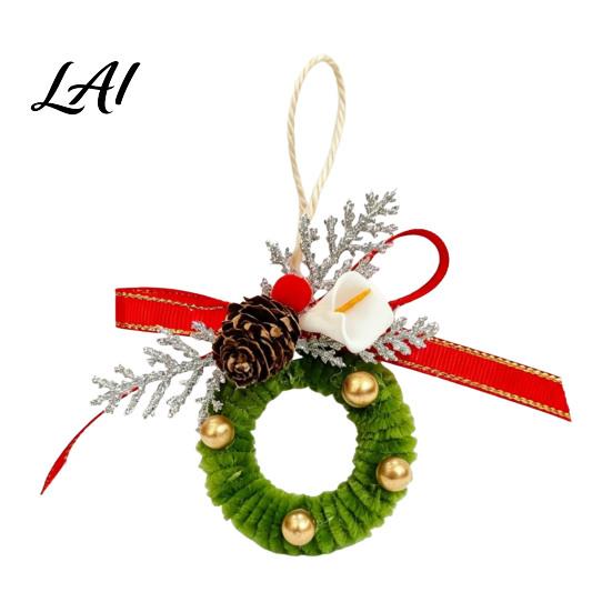 Indoor Xmas Window Decorations Handmade Pipe Finished Chenille Ornament Cleaner Christmas Stems Wreath Crafts Reusable Holiday Scene Decor