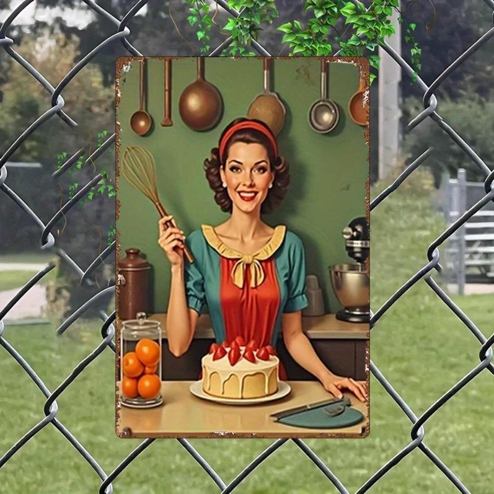 Vintage Metal Wall Art Decor Retro Tin Sign Kitchen Cafe Office Home