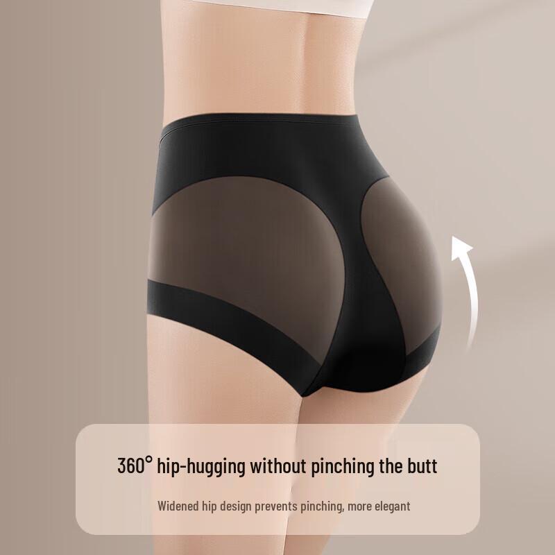 Женские трусы-слипы с высокой талией, контролем живота и эффектом лифтинга ягодиц, из ледяного шелка, 3 шт.