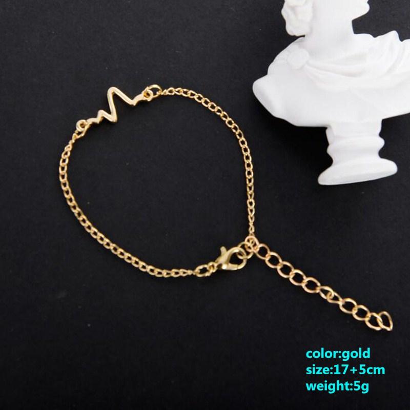 Personality Charm Women's Bracelet Heart Shape Bracelet Silver Color Alloy Girls Korean Sweet Cute Jewelry pulseras mujer moda