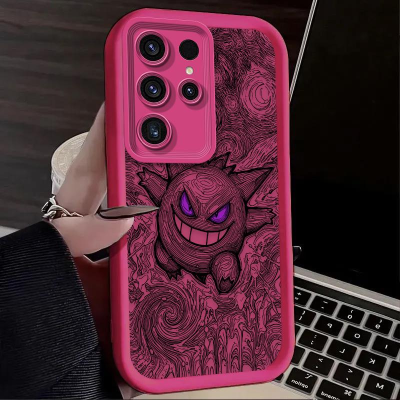 P-Pokemon Gengar Cool Case For Samsung Galaxy S24 S23 S25 Ultra S22 S21 Plus FE A56 A36 A26 A16 A06 A15 A25 A35 A55 5G Cover