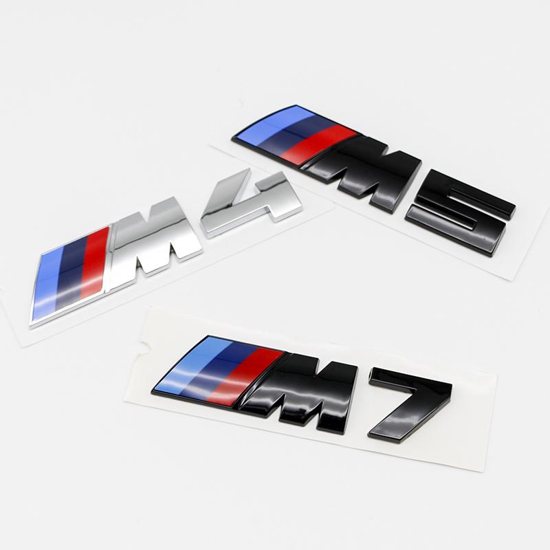 ZJYS3 3D ABS Car Rear Trunk Badge Decal Sticker for BMW M Emblem M1 M2 M3 M4 M5 M6 M7 M8 E46 E36 E34 F10 E90 F30 E60 E53 E30 E92 E87