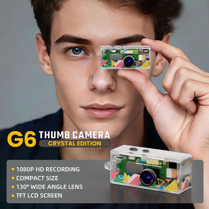 Брелок-камера Thumb 0,96-дюймовая Мини-экшн-камера Ретро Поддержка карты памяти 1080P Очень маленькая видеокамера Видеорегистратор