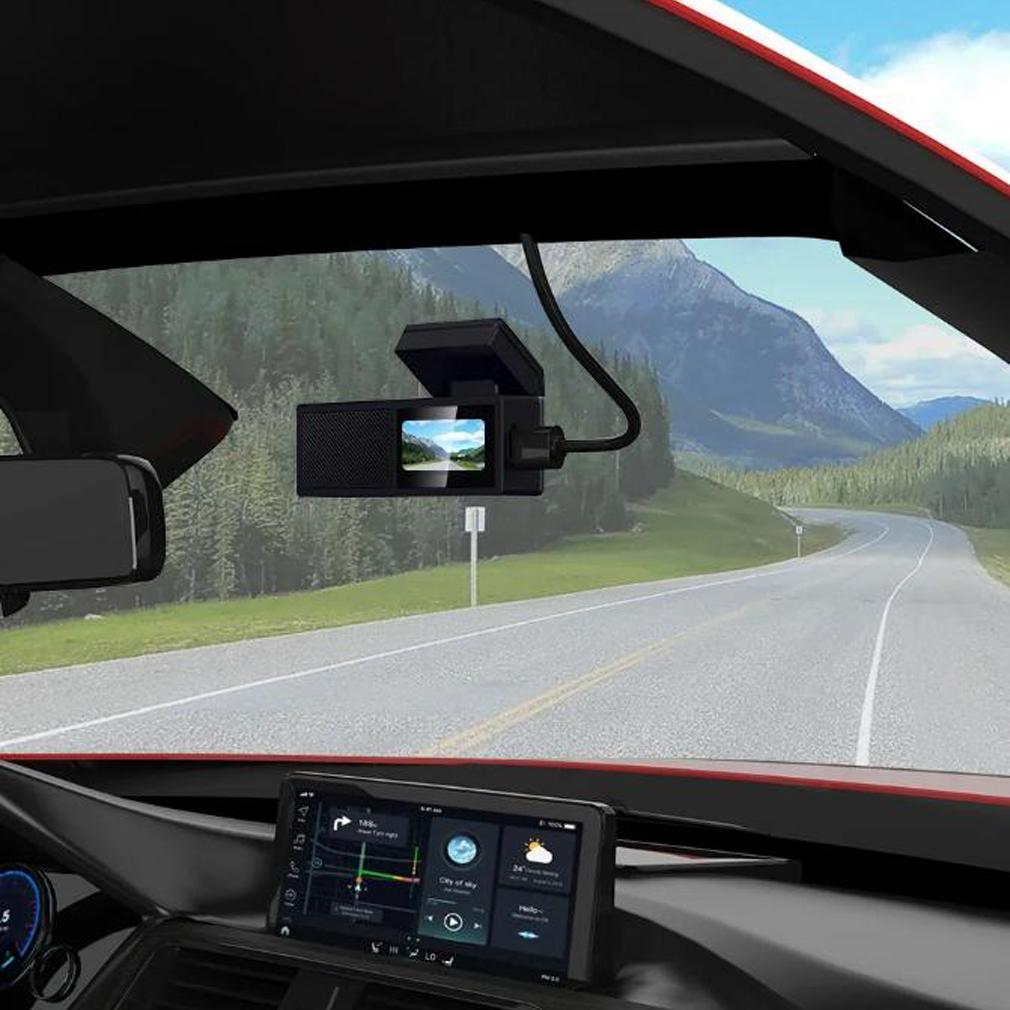 2K Car DVR Dual Lens Dash Cam For Cars, Dual Cameras Front 1440P and Rear 1080P With 1.47 Inch