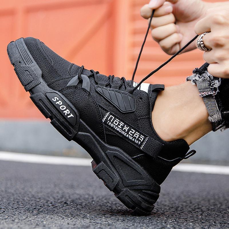 Men's Sneakers New Men Vulcanized Shoes Light PU Leather Casual Shoe Outdoor Non-slip Work Shoes for Men Zapatos Hombres