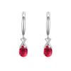 Noble and Elegant Real Natural Filled Ruby Sterling Silver Earrings for Women Engagement & Anniversary & Banquet Gifts