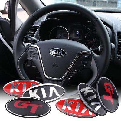 ABS Наклейки-эмблемы на руль автомобиля Для GT Sportage Ceed Sorento Cerato Optima Picanto Rio Soul k5 Stonic K4