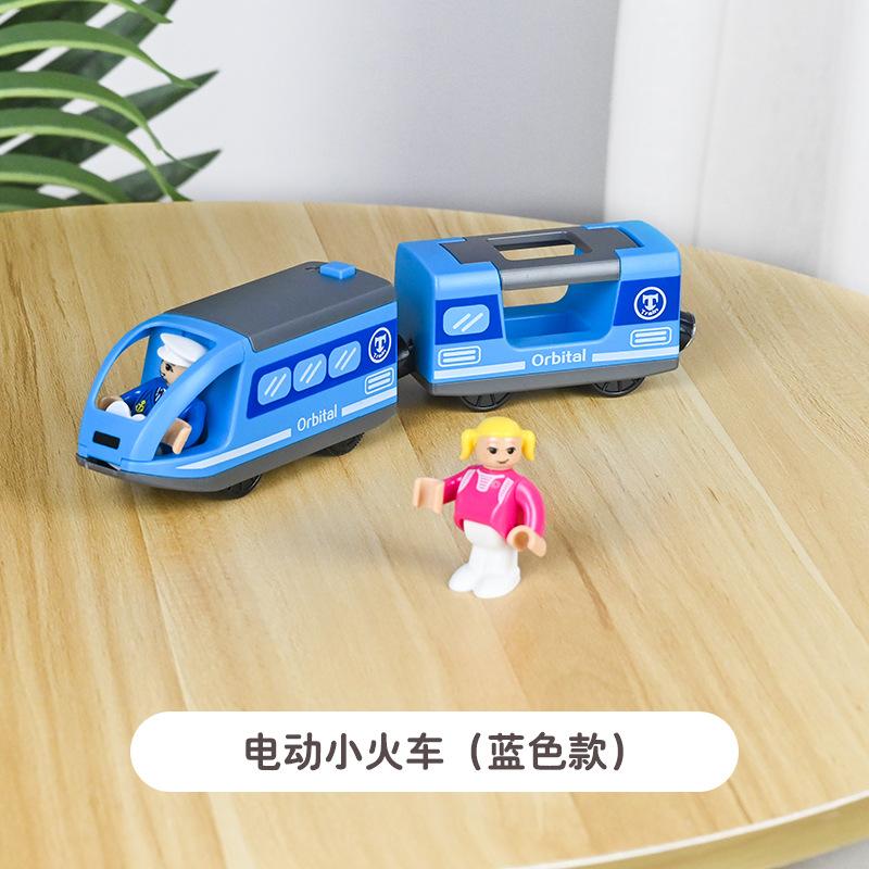 Wooden Electric Magnetic Train Track Set Educational Power Patchwork Parent-Child Interactive Kindergarten Early Education Toys