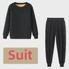 Men's Plush Fleece Casual Sports Suit: Warm Round Neck Sweatshirt & Trousers Set for Autumn/Winter