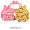 Labubu Cookie Cutter Anime 3D Pressable Biscuit Mold Confectionery Cookie Stamp Baking Pastry Kitchen Bakeware Tools Cake Decor