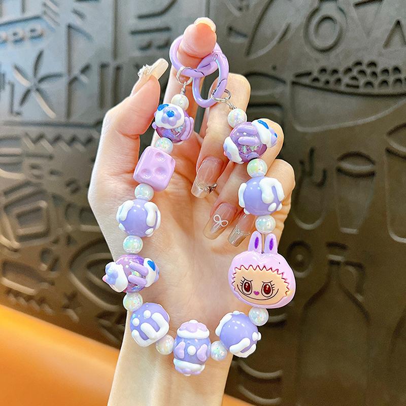 1 шт. рюкзак аксессуары лабубу телефон кулон аниме бисерный чехол для телефона цепочка брелок камера украшение подарок