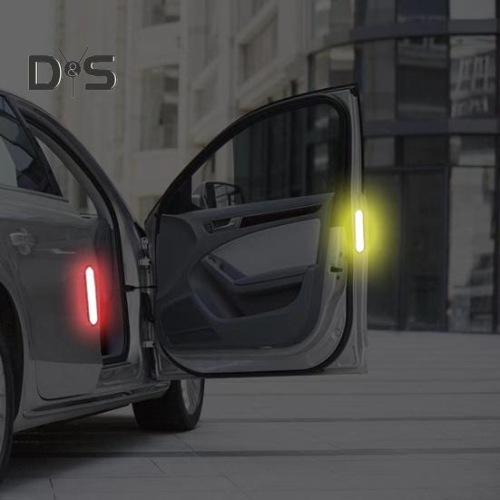 4 шт./компл. автомобильная светоотражающая наклейка 3D эпоксидная самоклеящаяся атмосферостойкая высокая яркость предупреждение о безопасности авто наклейка на дверь автомобильные принадлежности