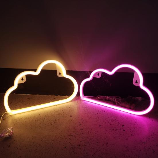 Cloud Shape Home Decoration LED Colorful Rainbow Neon Sign Light Lamp for Room