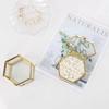High-End Hexagonal Ring Box, Gold And Jewelry Accessory Box, Golden Glass Luxurious And Retro Jewelry Storage Box