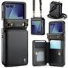 Чехол-кошелек для телефона Z Flip 7, Слот для карт, С ремешком на руку и плечевым ремнем и подставкой, Мягкий чехол из ПУ-кожи для Samsung Galaxy Z Flip7