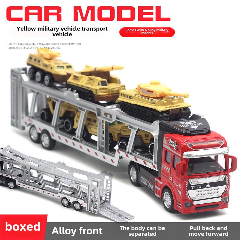 Трансграничный сплав большой инженерный транспортный грузовик тягач модель игрушка для мальчиков с английской упаковкой