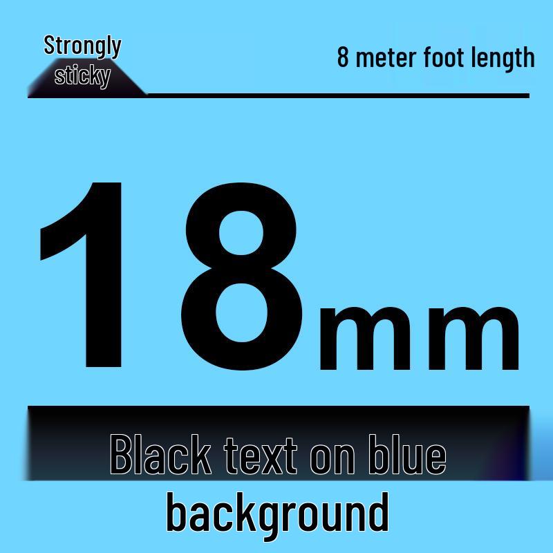 Compatible Brother 12mm Label Maker Ribbon: PT-E100B/D210/D450/115B, Laminated Self-Adhesive