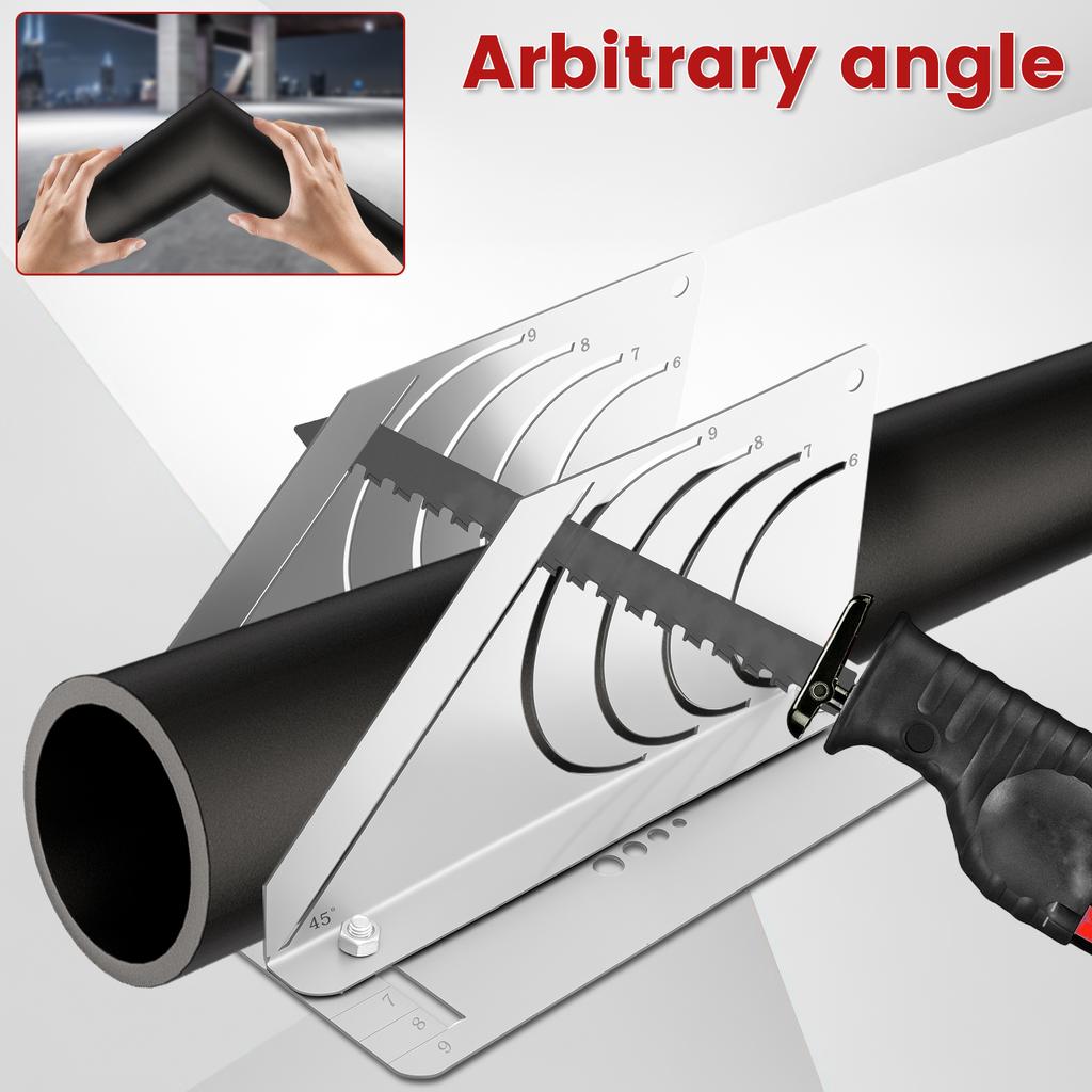 Angle & Arc Marking Tool Adjustable Linear Arc Dual-Purpose Scriber Pipe Cutting Measuring Tool for Metalworking Cutting Guide