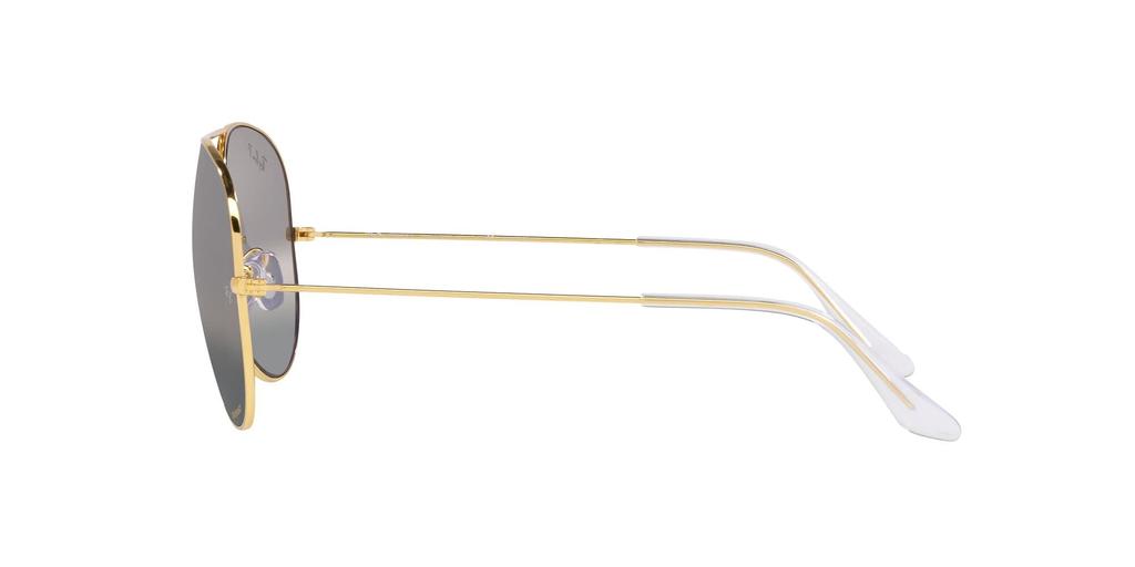 RB3025 Legend Dark Gray Gradient Polarized Silver Contrast Enhancement Size 58 Ray-Ban Sunglasses, Gold/Crystal Lenses,