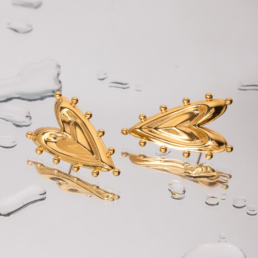 Ретро Геометрические Женские Серьги в Форме Сердца с Неправильным Дизайном в Форме Сердца, Свадебные Украшения, Подарочные Аксессуары.