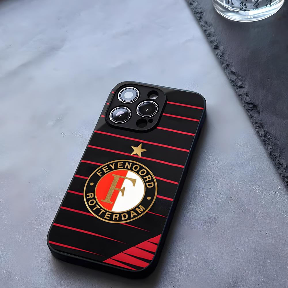 Чехол для телефона футбольного клуба F-FeyenoordS Закаленное стекло Для IPhone 17 13 14 16 12 15 11 Pro Max Plus Mini X XR SE2020 Coque