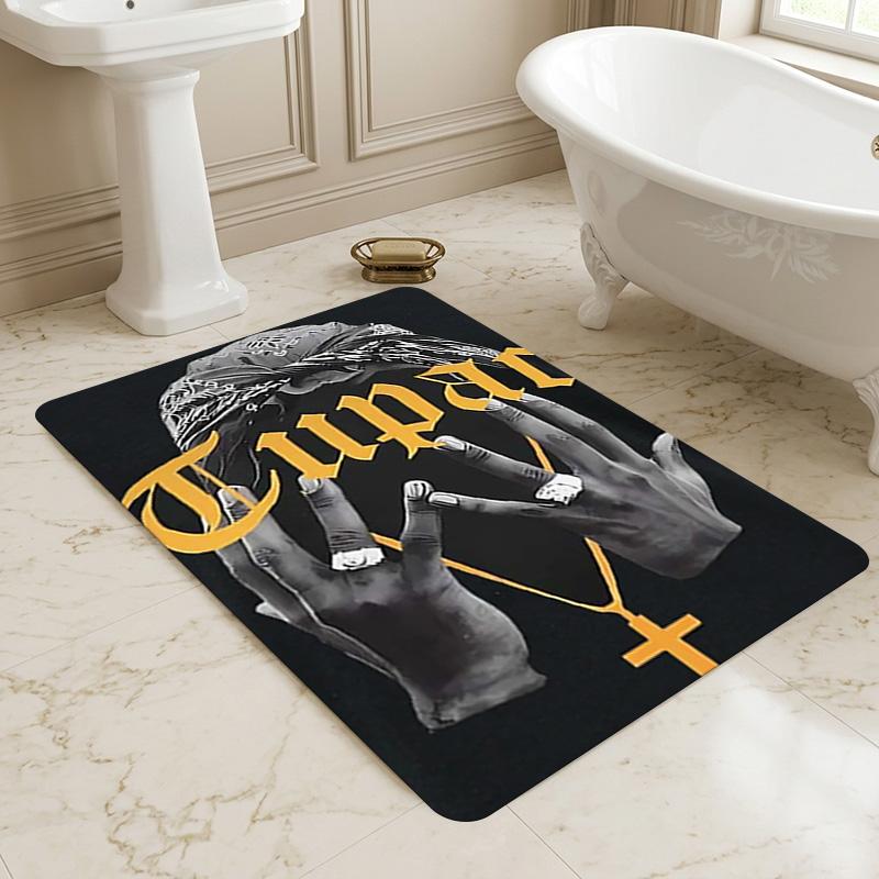 Tupac'S Hands Living Room Non-Slip Area Rug Soft Carpet for Bedroom Game Playroom Sofa Office Home Decor Doormat Christmas Gift C9211161
