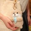 10/1pcs Cute Otters Holding Fish Plush Doll Keyrings Lightweight Hanging Pendant Props For School Bag Key Wallet Doll Toy Gifts