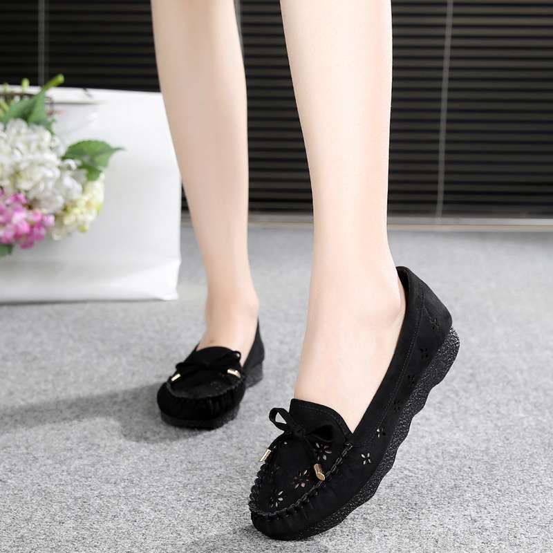 Весенне-летние старые северные тканевые туфли женские дышащие сетчатые одинарные туфли на шнуровке с полым мягким носком женские туфли на плоской подошве туфли-бини для беременных ш