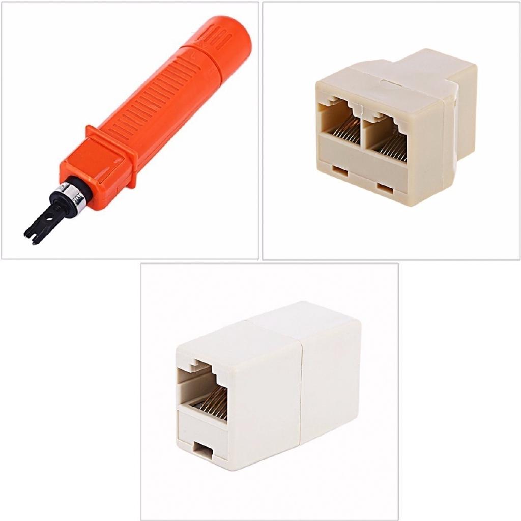 Набор для сети Ethernet LAN Cat5e Cat6 Тестер кабеля RJ45 Набор инструментов для обжима 3 в 1