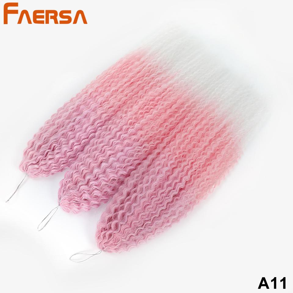 Вязание крючком для волос Бразильские косы Синтетические кудри Мягкие наращивания плетения 20 28 дюймов Афро-вязание крючком Волосы Длинные волны воды Цвет омбре Волосы