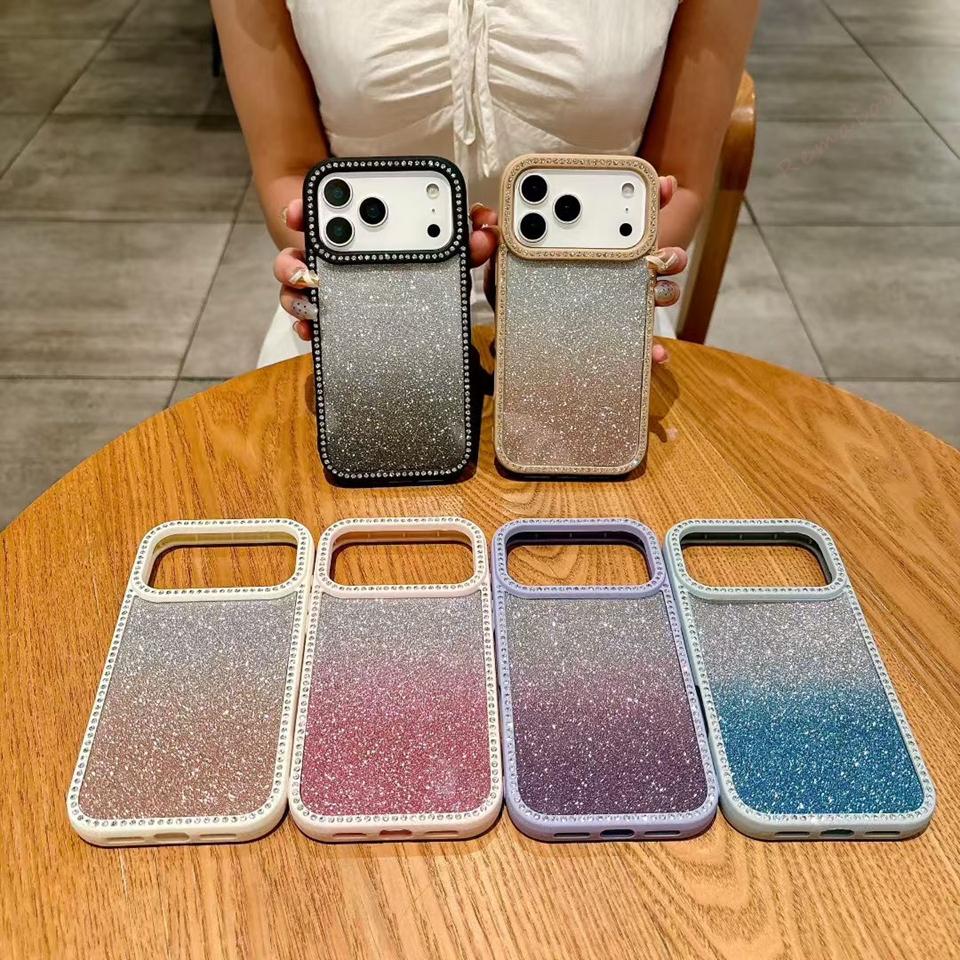New Diamond Phone Case for iPhone 13 12 11 14 15 16 17 Pro Max Air 16 15 14 Plus Clear Bling Glitter Protector Shockproof Cover