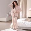 2025 Women's Fleece Winter Pajama Set: Long Sleeve Cardigan & Pants - Cozy, Loose-Fit Homewear