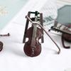 Миниатюрные скрипки Орнамент Миниатюрные скрипки Модель со стойкой для кейса Кукольный домик для украшения рабочего стола дома и офиса для кукольного домика Музыкальный инструмент
