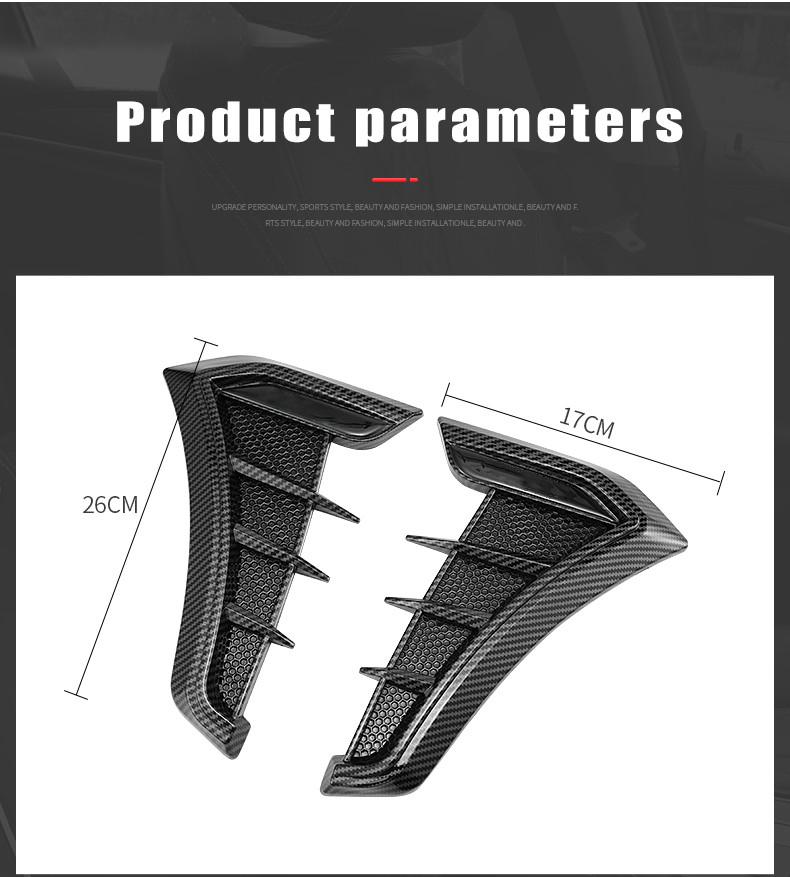 Interior Stickers 2Pcs Car Side Leafboard Flank Fender Modified Stickers For Lexus IS400 RX300 RX330 IS220D RX350 IS460 ES NX RX
