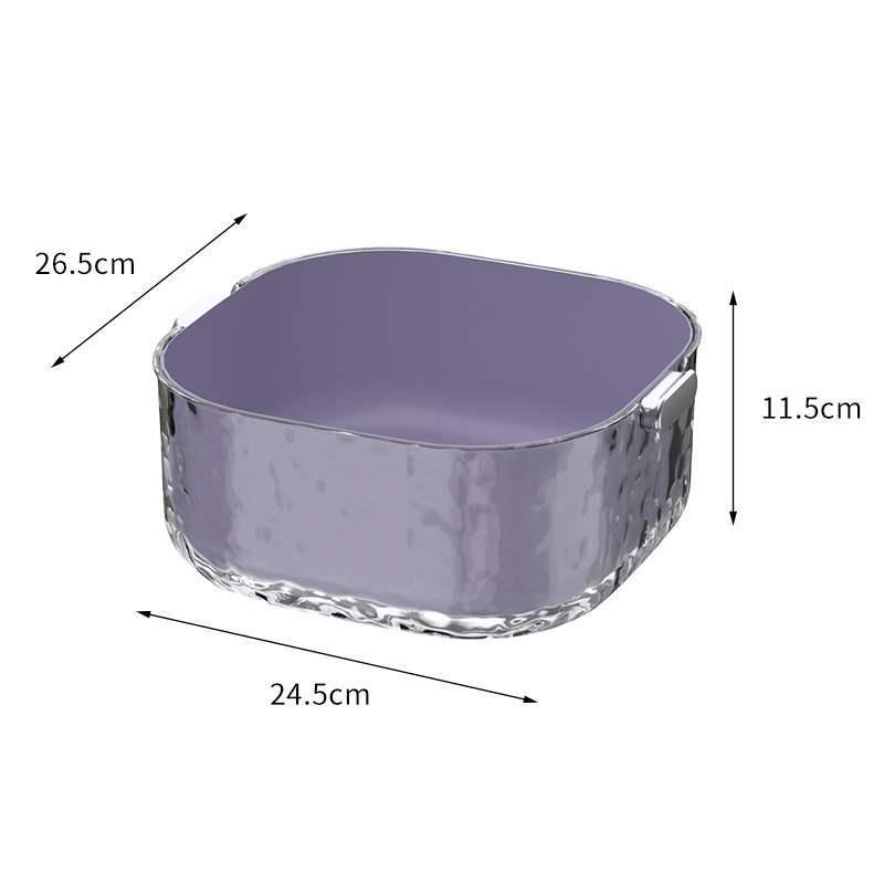 Six-Piece Double-Layer Vegetable Washing Basket and Colander Set for Kitchen and Living Room