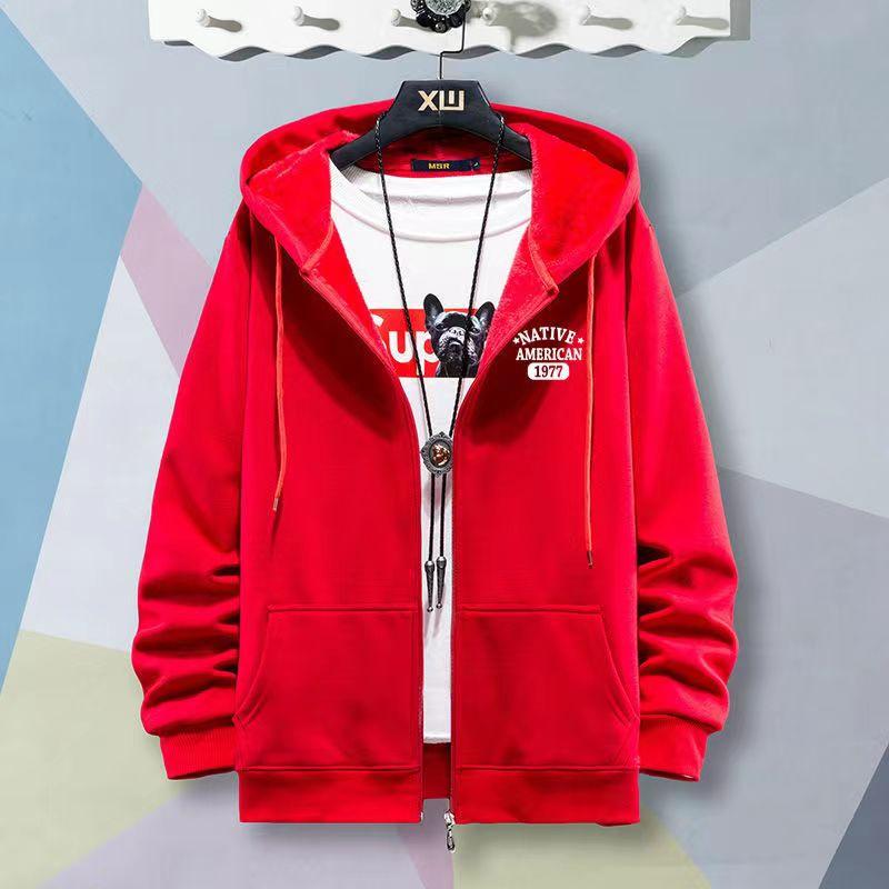 Men's Hoodies Winter Casual Hoodies Men's Tops Fashion Oversize Zipper Sports Print Men's Hoodies