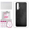apgo Protective Skin Sticker for the Back Compatible with Realme X50 5G, Wrap Film, Foil, Vinyl - Pattern Black Leather