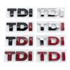 SVLHP1 3D ABS Black Logo TDI Emblem Car Trunk Badge For VW Passat Jetta Touareg Tiguan Touran Golf 4 5 6 Caddy TDI Sticker Accessories