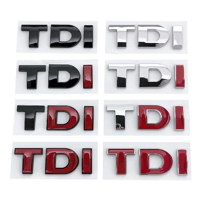 SVLHP1 3D ABS Black Logo TDI Emblem Car Trunk Badge For VW Passat Jetta Touareg Tiguan Touran Golf 4 5 6 Caddy TDI Sticker Accessories