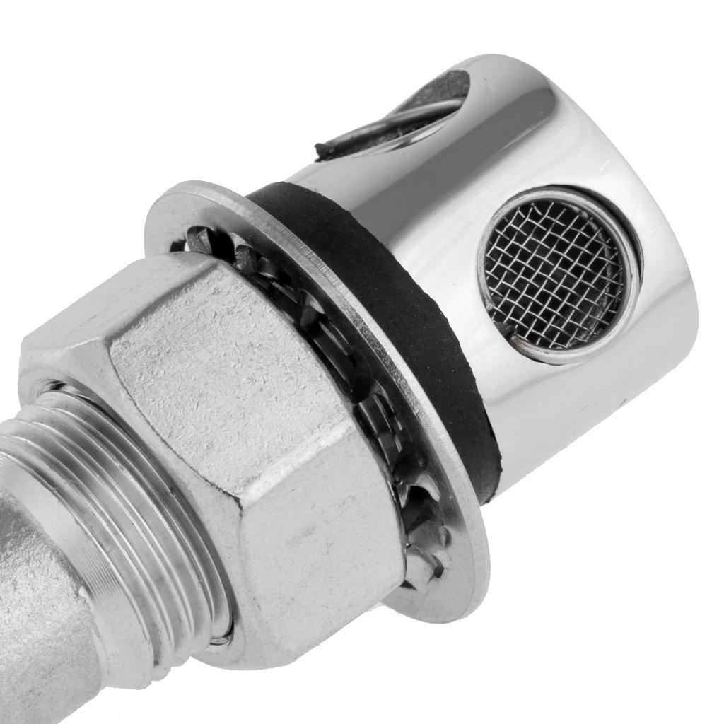 316 Stainless Steel Straight Fuel Breather Vent M16 12.5mm - Boat/Car/Gas Tank