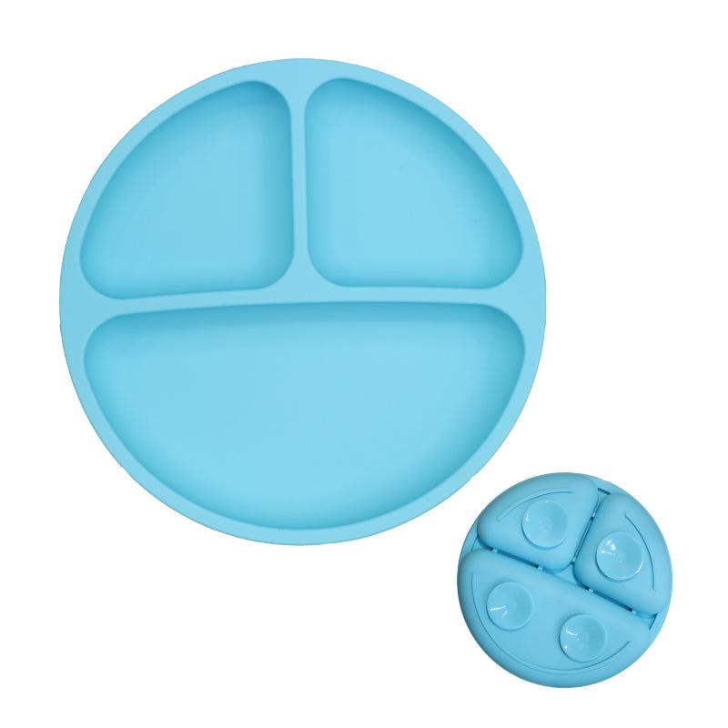 Silicone Tableware Children's Dinner Plate Divided Dinner Plate Auxiliary Training Tableware Set Snack Bowl