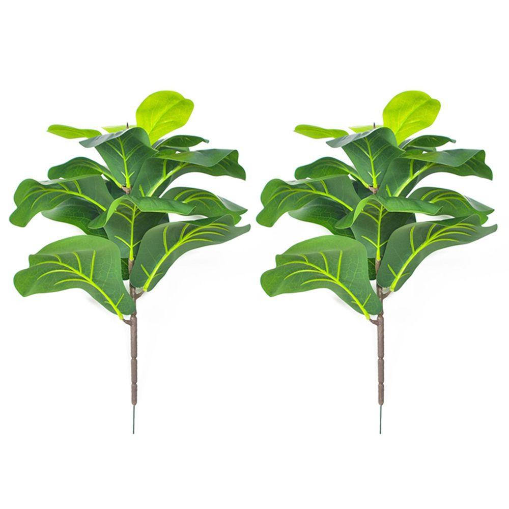 Party Supplies Courtyard Ornament Fake Plants Faux Leaves Lifelike Greenery Artificial Ficus Branch