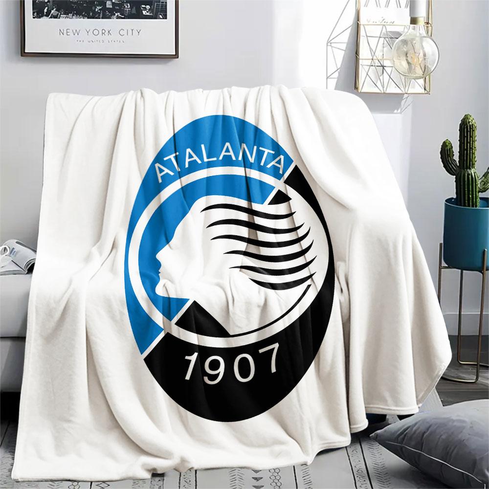 Atalanta BC Printed Flannel Blanket, soft throw for bedroom sofa, washable,soccer fan merchandise, great gift.