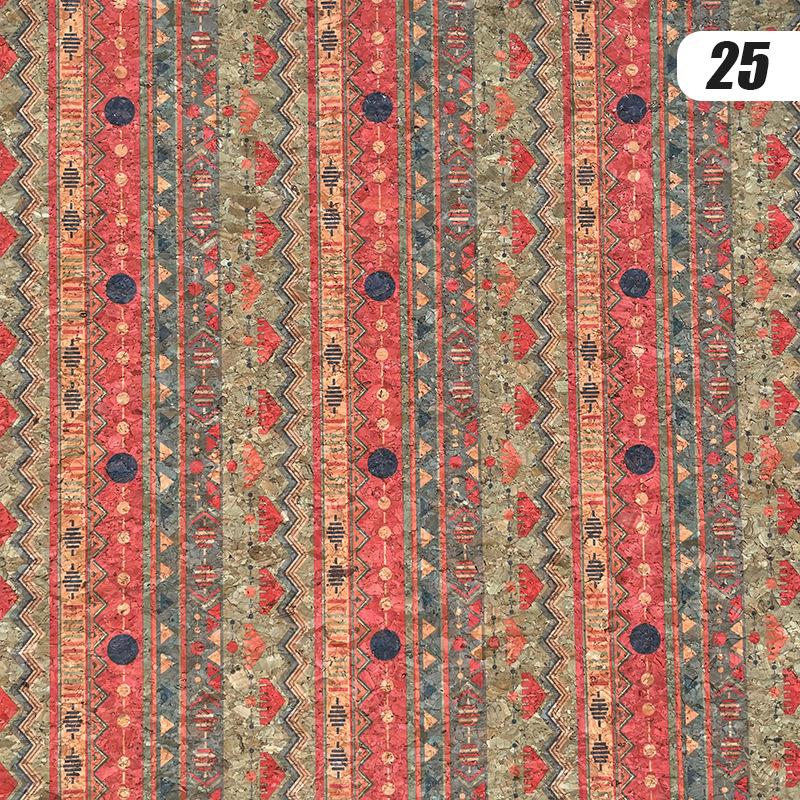 100x135cm Cork Printed Fabric Faux Leather Waterproof Colored Soft Cork Fabric Sofa Car Bag Furniture Decor DIY Sewing Crafts