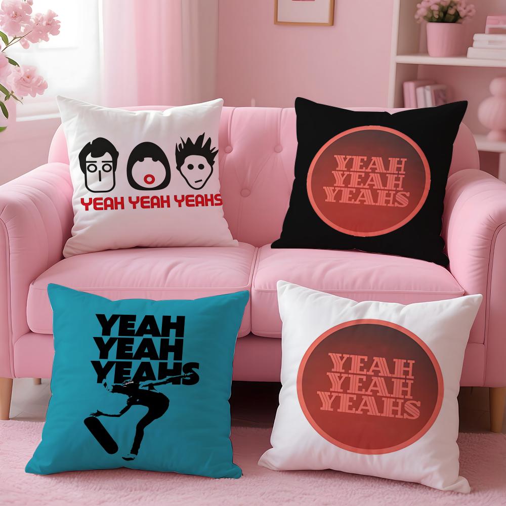 Indie Yeah Yeah Yeahs Cushion Cover Cushion Cover Set 4Pcs 50X50 45X45 40X40 Pillowcase Decorative Sofa Home Decor