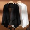 Chiffon Small Jacket Women's Summer Thin Sunscreen Cardigan Short Shawl Air-conditioning Shirt Outer Wear