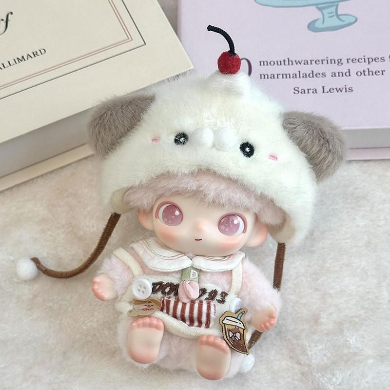 15cm Plush Doll Outfit Set - Knit Sweater Pants Hat Dimoo Newborn Diary Collectible Toy