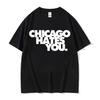 Футболка в стиле рэпера Chief Keef Chicago Hates You Мужская Харадзюку Хип-Хоп Винтажная Футболка Повседневная 100% Хлопок Большие Футболки
