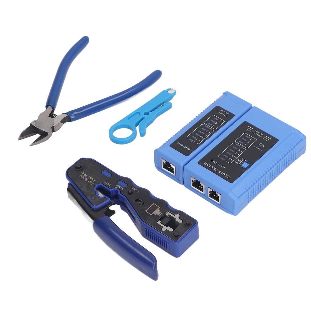 Набор инструментов для обжима RJ45 8P8C Модульные разъемы Клещи для зачистки проводов Многофункциональный инструмент для обжима